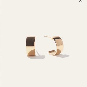 Wide mini gold vermeil hoops